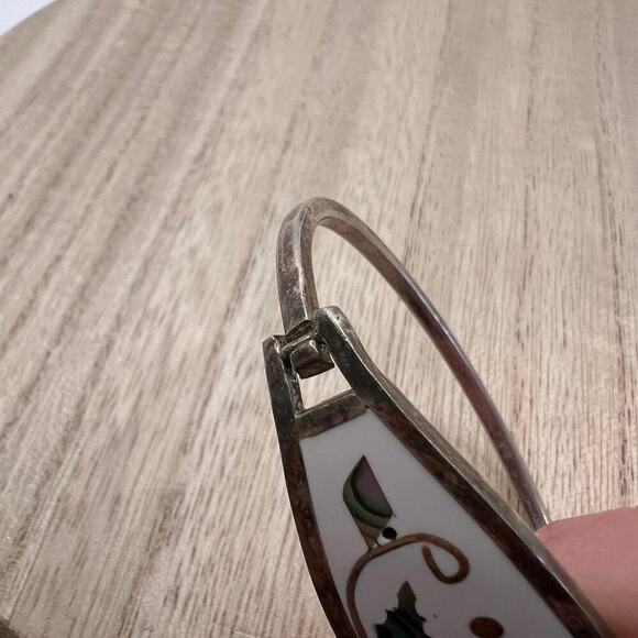 Alpaca Mexico Sterling? Abalone Vintage Bracelet - Picture 7 of 8